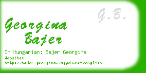 georgina bajer business card